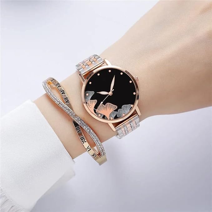 Luna Rose Elegance Watch & Infinity Bracelet Set
