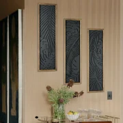 Tropical Monstera & Palm Leaves 3-Piece Wooden Wall Art Set (25x70cm)x3