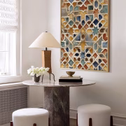 Alhambra Elegance: Islamic Geometric Watercolor Wall Art (60×90)cm