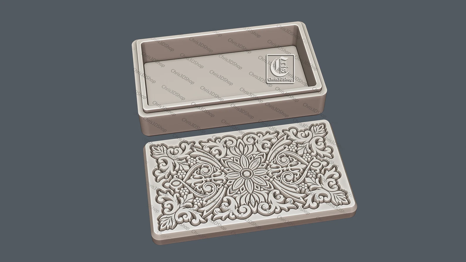 3D Relief Wooden Jewelry Box (15x30cm)