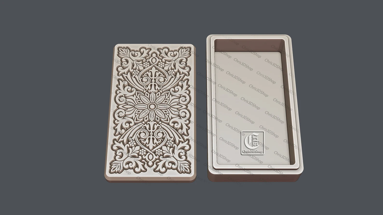 3D Relief Wooden Jewelry Box (15x30cm)