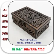 3D Relief Wooden Jewelry Box (15x30cm)