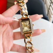 Michael Kors Emery Pave and Gold-Tone Bangle Watch (High Copy)