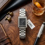 Zara Rectangular Stainless Steel Quartz Watch